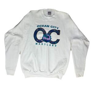Vintage Ocean City Maryland Sweatshirt Oneita Power-Sweats XL Paisley OC